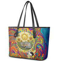 Free Your Mind Peace Love Collective Leather Tote Bag Psychedelic Hippie Vibes