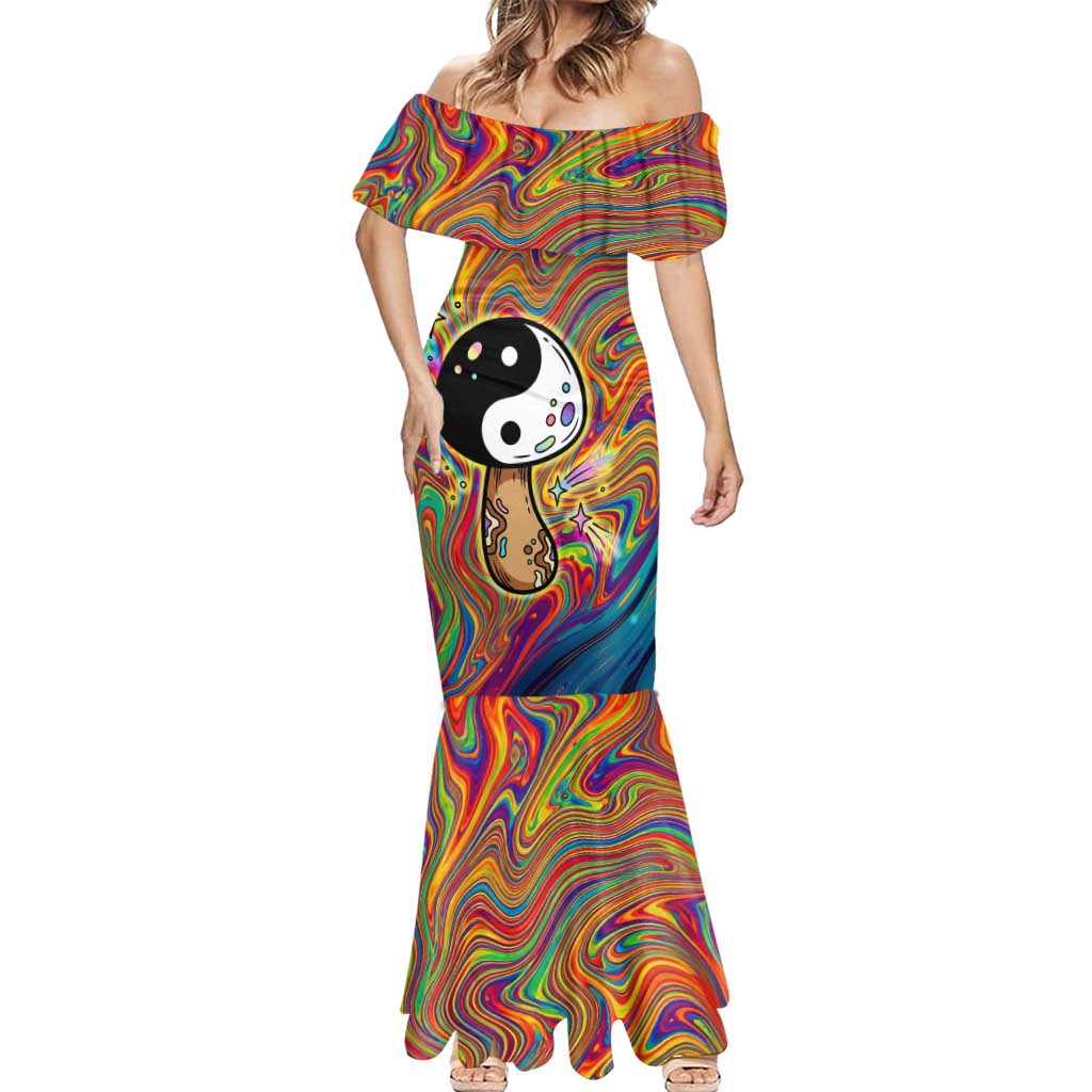 Free Your Mind Peace Love Collective Mermaid Dress Psychedelic Hippie Vibes