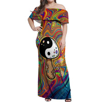 Free Your Mind Peace Love Collective Off Shoulder Maxi Dress Psychedelic Hippie Vibes