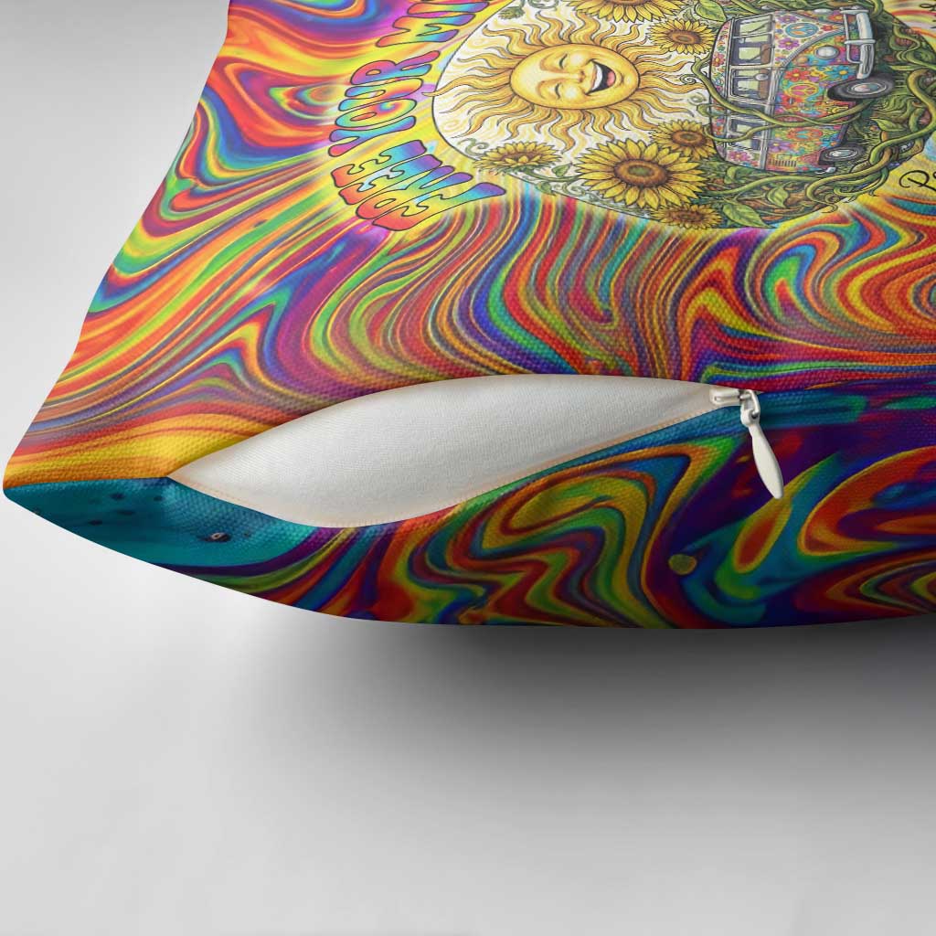 Free Your Mind Peace Love Collective Pillow Cover Psychedelic Hippie Vibes