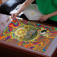 Free Your Mind Peace Love Collective Puzzle Psychedelic Hippie Vibes