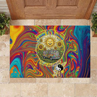 Free Your Mind Peace Love Collective Rubber Doormat Psychedelic Hippie Vibes