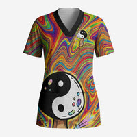Free Your Mind Peace Love Collective Scrub Top Psychedelic Hippie Vibes