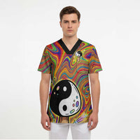 Free Your Mind Peace Love Collective Scrub Top Psychedelic Hippie Vibes