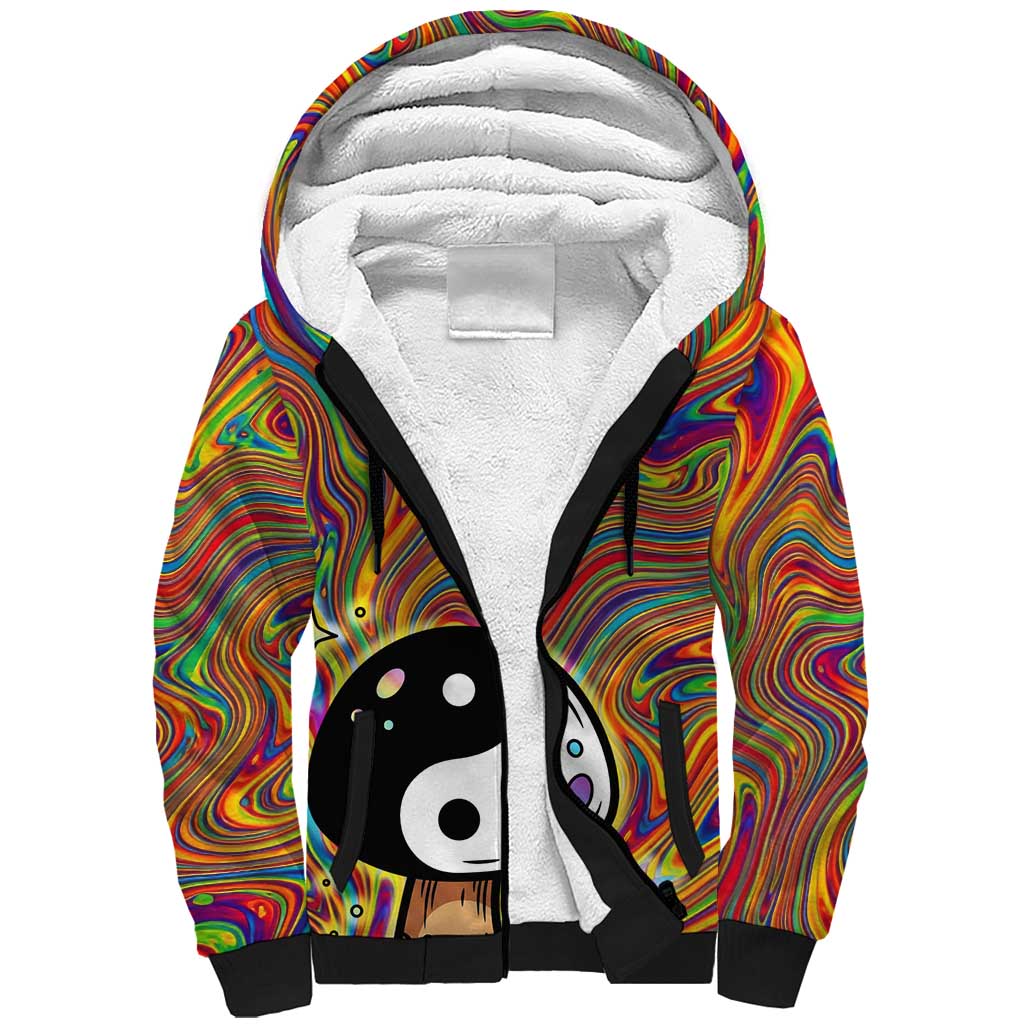 Free Your Mind Peace Love Collective Sherpa Hoodie Psychedelic Hippie Vibes