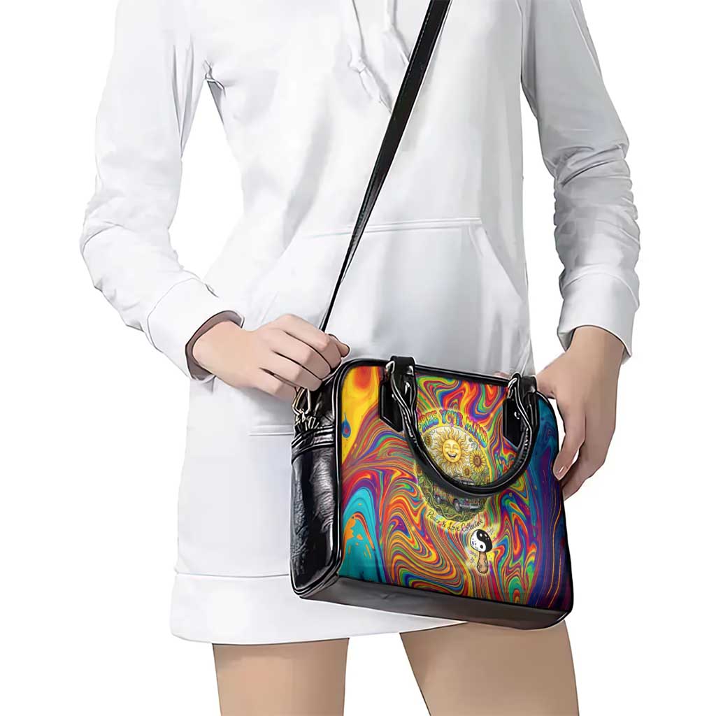 Free Your Mind Peace Love Collective Shoulder Handbag Psychedelic Hippie Vibes