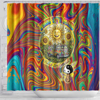 Free Your Mind Peace Love Collective Shower Curtain Psychedelic Hippie Vibes