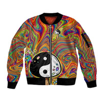 Free Your Mind Peace Love Collective Sleeve Zip Bomber Jacket Psychedelic Hippie Vibes