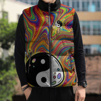 Free Your Mind Peace Love Collective Sleeveless Puffer Jacket Psychedelic Hippie Vibes