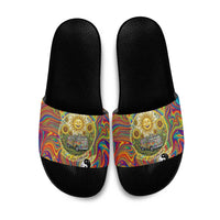 Free Your Mind Peace Love Collective Slide Sandals Psychedelic Hippie Vibes