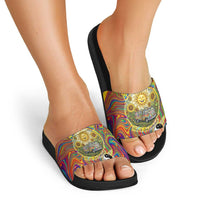 Free Your Mind Peace Love Collective Slide Sandals Psychedelic Hippie Vibes
