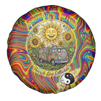 Free Your Mind Peace Love Collective Spare Tire Cover Psychedelic Hippie Vibes