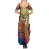 Free Your Mind Peace Love Collective Summer Maxi Dress Psychedelic Hippie Vibes