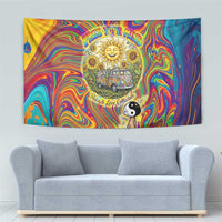 Free Your Mind Peace Love Collective Tapestry Psychedelic Hippie Vibes