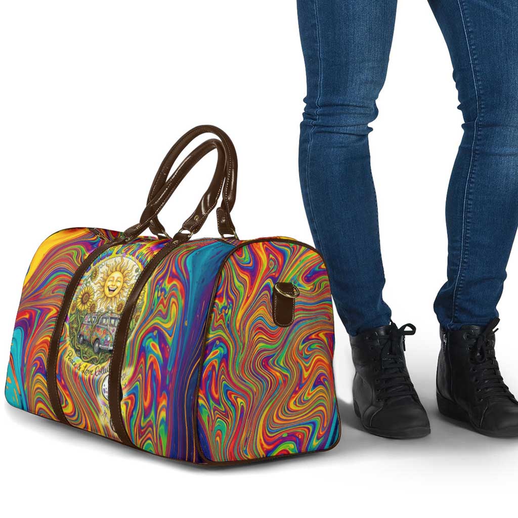 Free Your Mind Peace Love Collective Travel Bag Psychedelic Hippie Vibes