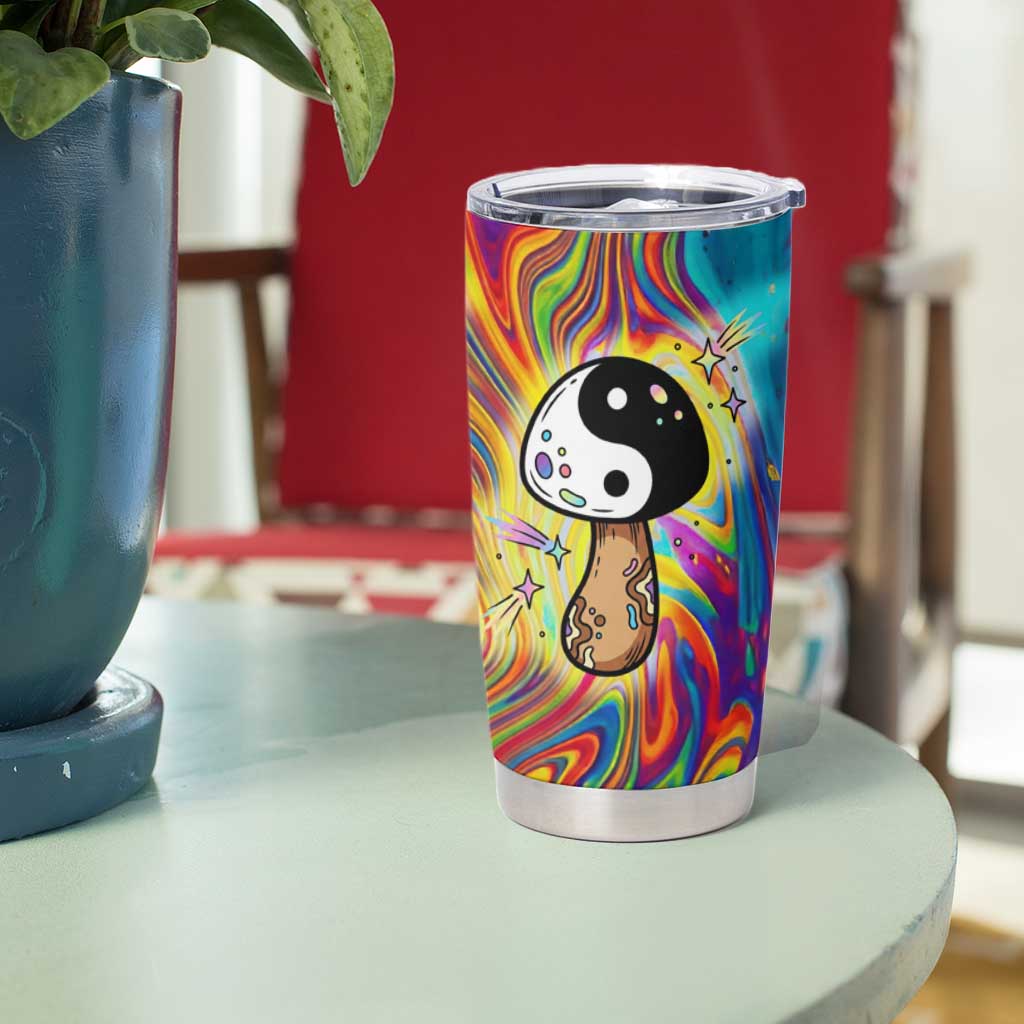 Free Your Mind Peace Love Collective Tumbler Cup Psychedelic Hippie Vibes