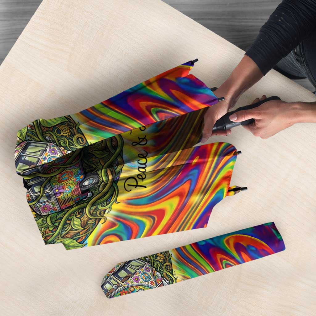 Free Your Mind Peace Love Collective Umbrella Psychedelic Hippie Vibes