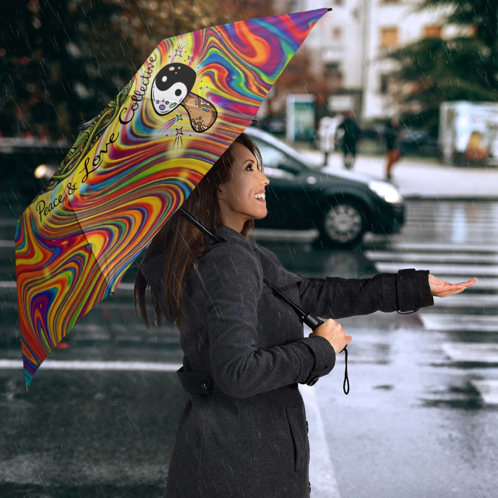 Free Your Mind Peace Love Collective Umbrella Psychedelic Hippie Vibes