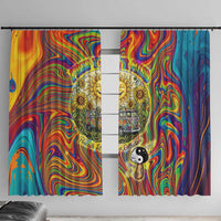 Free Your Mind Peace Love Collective Window Curtain Psychedelic Hippie Vibes