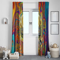 Free Your Mind Peace Love Collective Window Curtain Psychedelic Hippie Vibes