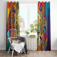 Free Your Mind Peace Love Collective Window Curtain Psychedelic Hippie Vibes