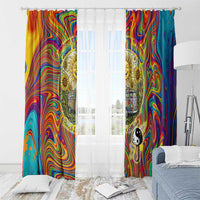 Free Your Mind Peace Love Collective Window Curtain Psychedelic Hippie Vibes