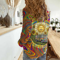 Free Your Mind Peace Love Collective Women Casual Shirt Psychedelic Hippie Vibes
