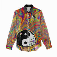 Free Your Mind Peace Love Collective Women Casual Shirt Psychedelic Hippie Vibes