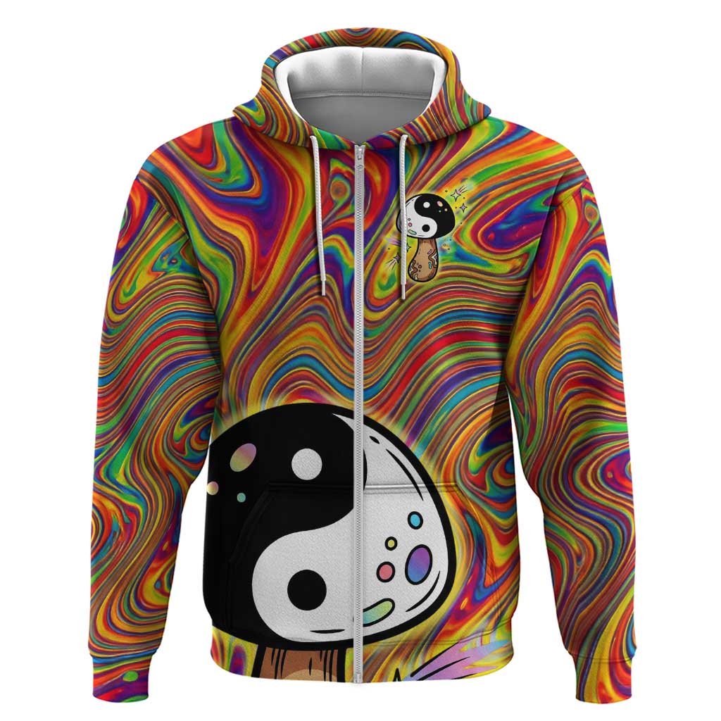 Free Your Mind Peace Love Collective Zip Hoodie Psychedelic Hippie Vibes