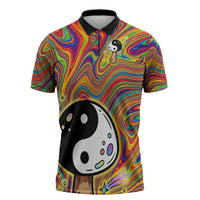 Free Your Mind Peace Love Collective Zipper Polo Shirt Psychedelic Hippie Vibes