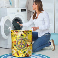 Make Love Not War Laundry Basket Hippie Flower Power Revolution