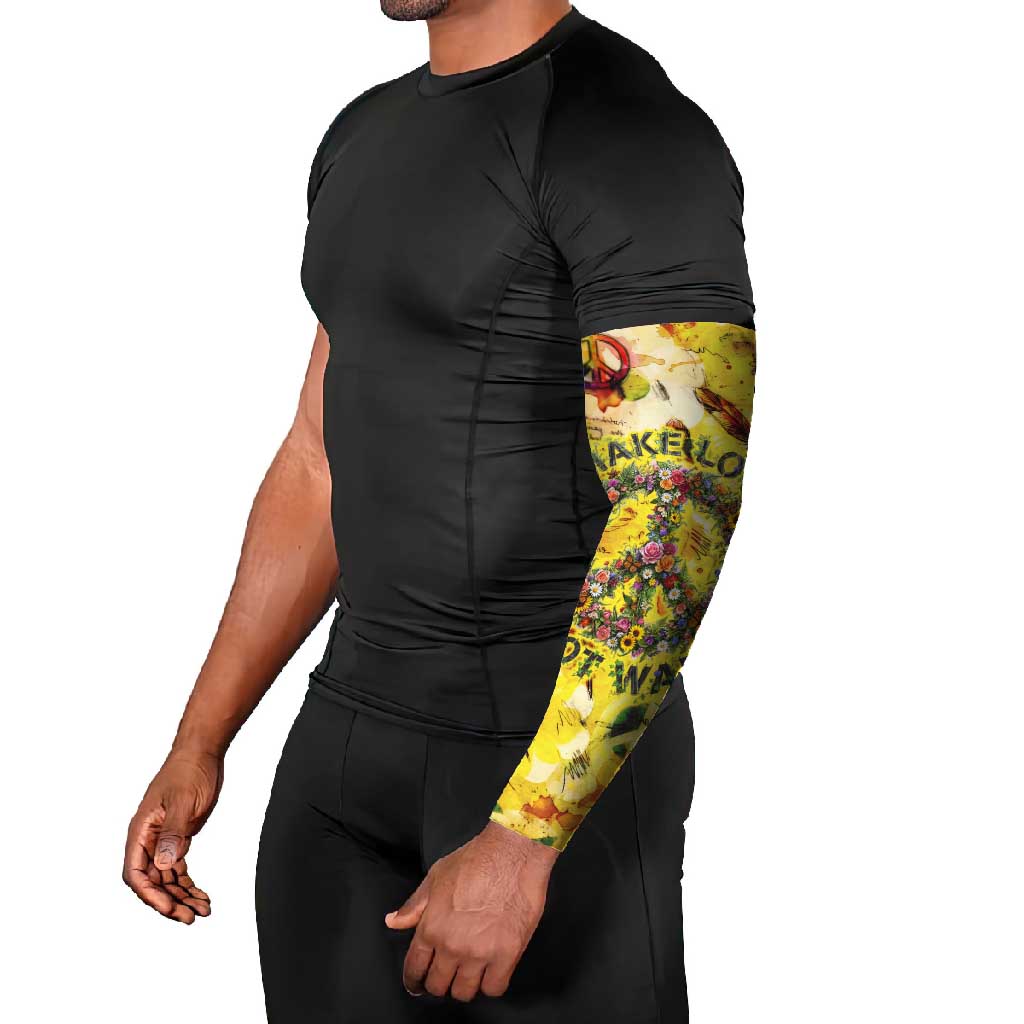 Make Love Not War Arm Sleeves Hippie Flower Power Revolution