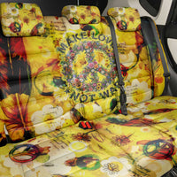 Make Love Not War Back Car Seat Cover Hippie Flower Power Revolution