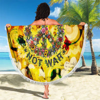 Make Love Not War Beach Blanket Hippie Flower Power Revolution