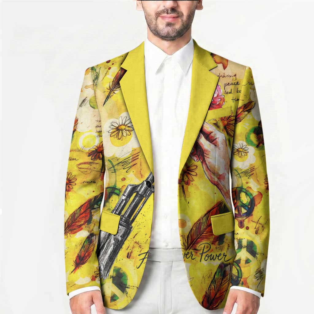 Make Love Not War Blazer Hippie Flower Power Revolution