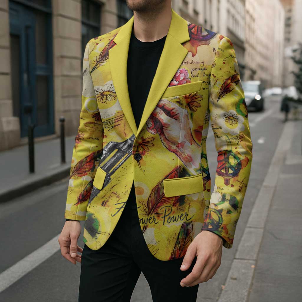 Make Love Not War Blazer Hippie Flower Power Revolution