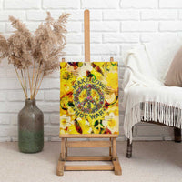 Make Love Not War Canvas Wall Art Hippie Flower Power Revolution