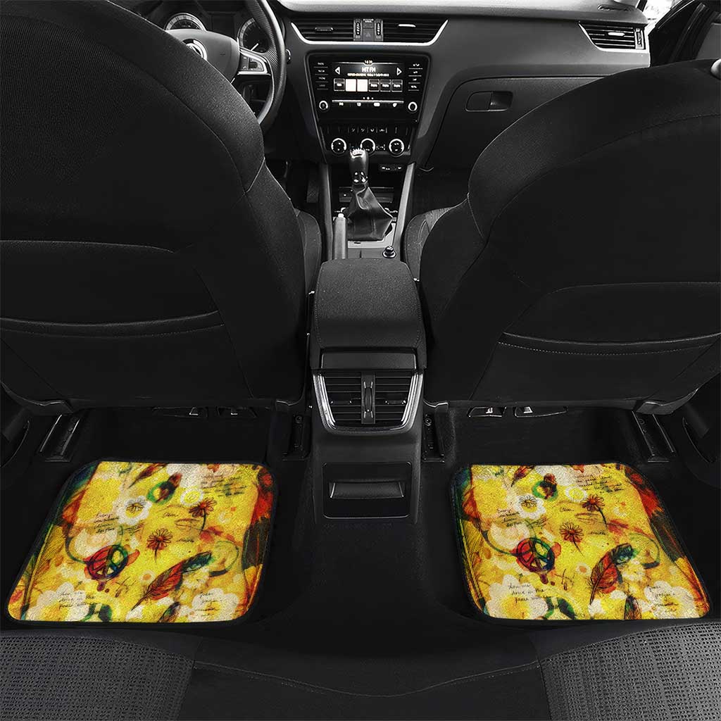 Make Love Not War Car Mats Hippie Flower Power Revolution
