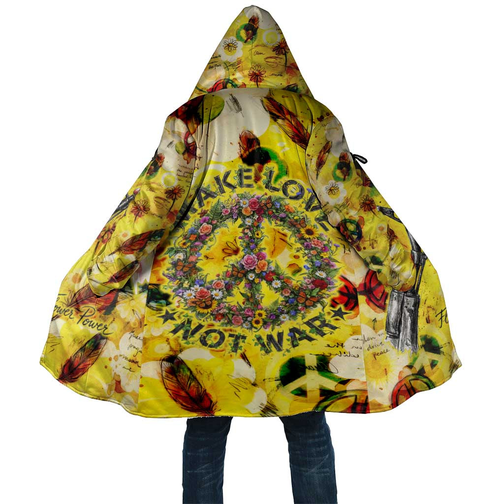 Make Love Not War Cloak Hippie Flower Power Revolution