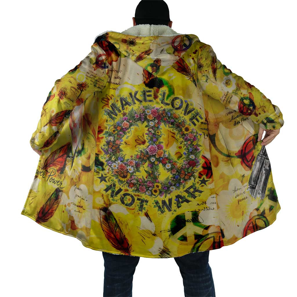 Make Love Not War Cloak Hippie Flower Power Revolution