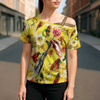 Make Love Not War Cross Shoulder Shirt Hippie Flower Power Revolution