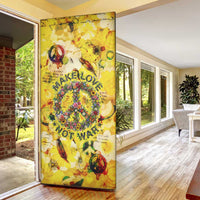 Make Love Not War Door Cover Hippie Flower Power Revolution