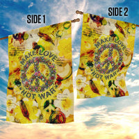 Make Love Not War Garden Flag Hippie Flower Power Revolution