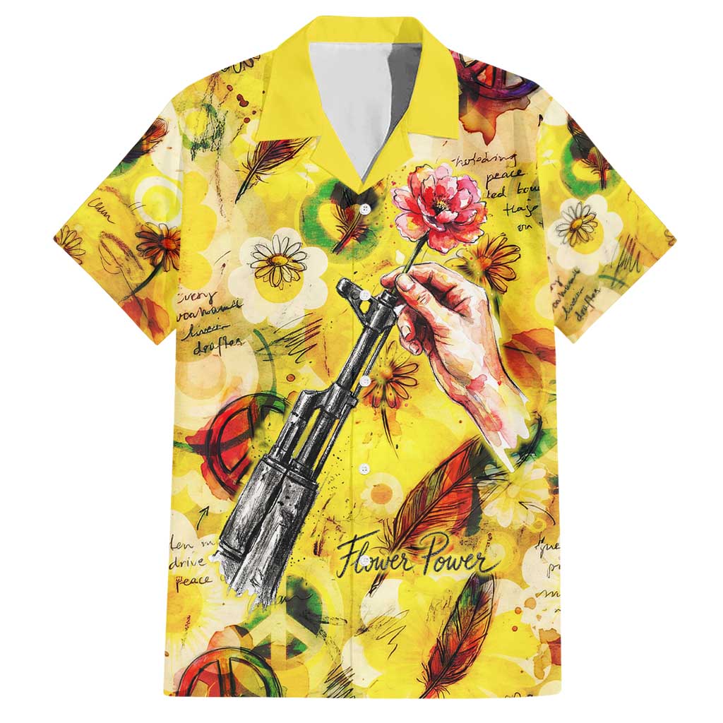 Make Love Not War Hawaiian Shirt Hippie Flower Power Revolution