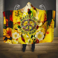 Make Love Not War Hooded Blanket Hippie Flower Power Revolution