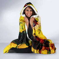Make Love Not War Hooded Blanket Hippie Flower Power Revolution
