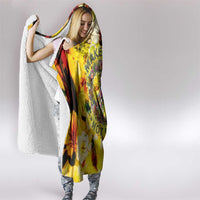 Make Love Not War Hooded Blanket Hippie Flower Power Revolution