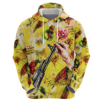 Make Love Not War Hoodie Hippie Flower Power Revolution