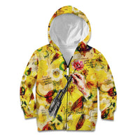 Make Love Not War Kid Hoodie Hippie Flower Power Revolution