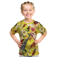 Make Love Not War Kid T Shirt Hippie Flower Power Revolution